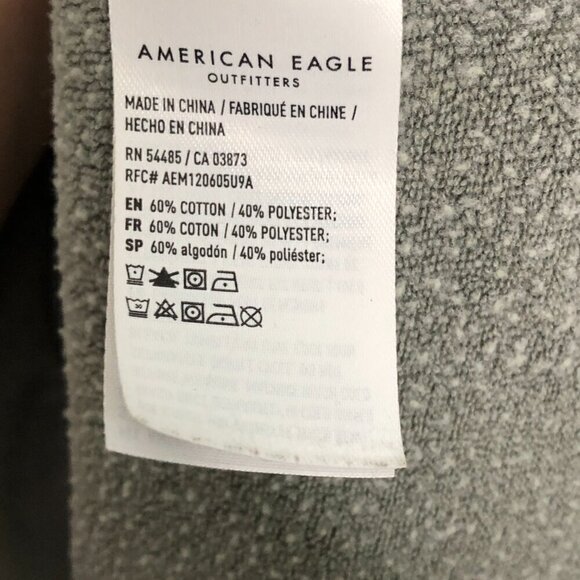 American Eagle Green Jegging Fit Zip Hoodie Sweatshirt Oversized - Picture 4 of 6